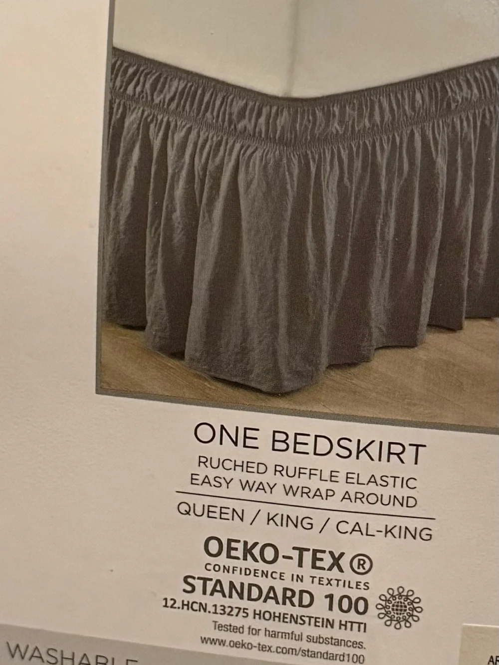 Lush Décor Dark Gray Queen/King Bedskirt